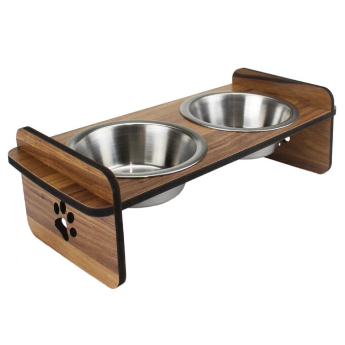 Okutan WOODEN DEMOUNTED  DOUBLE FOOD CONTAINER DARK OAK