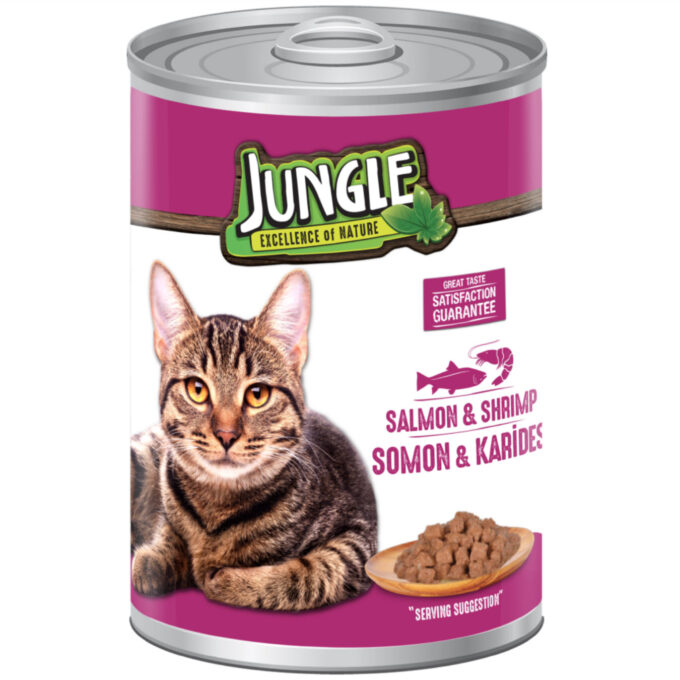 JUNGLE ADULT CAT SALMON-SHRIMPS 400GR *12pcs*