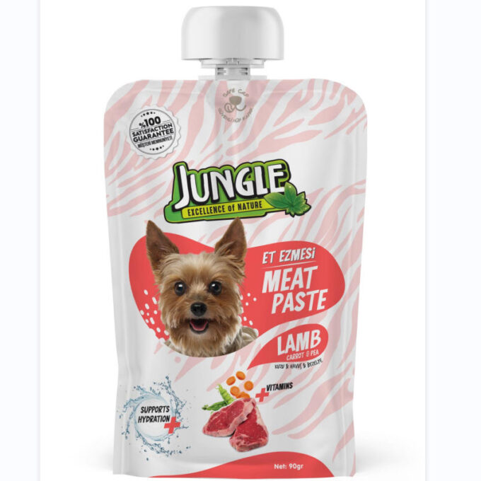 Jungle tasty meat paste Lamb + carrot & Pea For dog 90GR